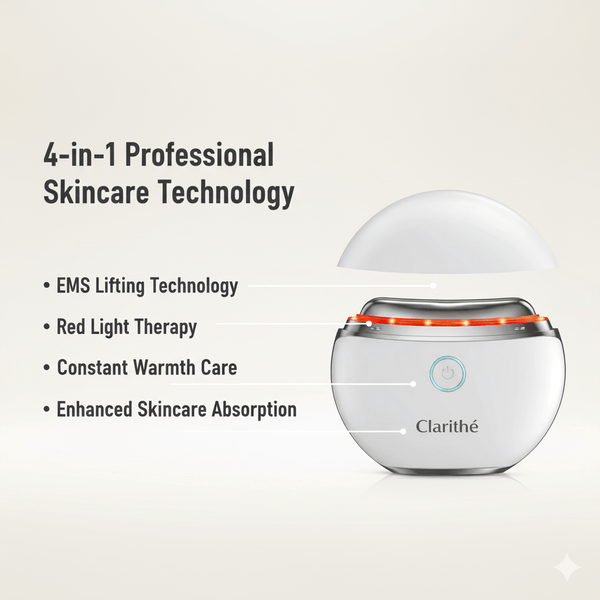 Radiant Youth Neck & Face Massager™ – EMS, LED & Heat Therapy Device - Clarithé